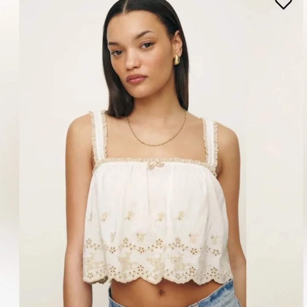 Reformation Paige Top in White